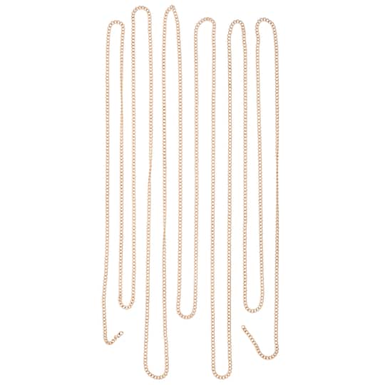 12 Pack: 96" Light Rose Gold Chain by Bead Landing™